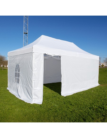 Carpa plegable 6x3 con laterales montada lateral