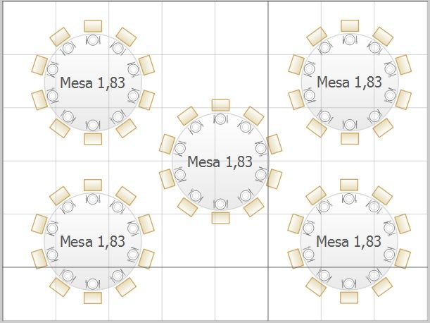 capacidad carpa 6x8 mesas redondas