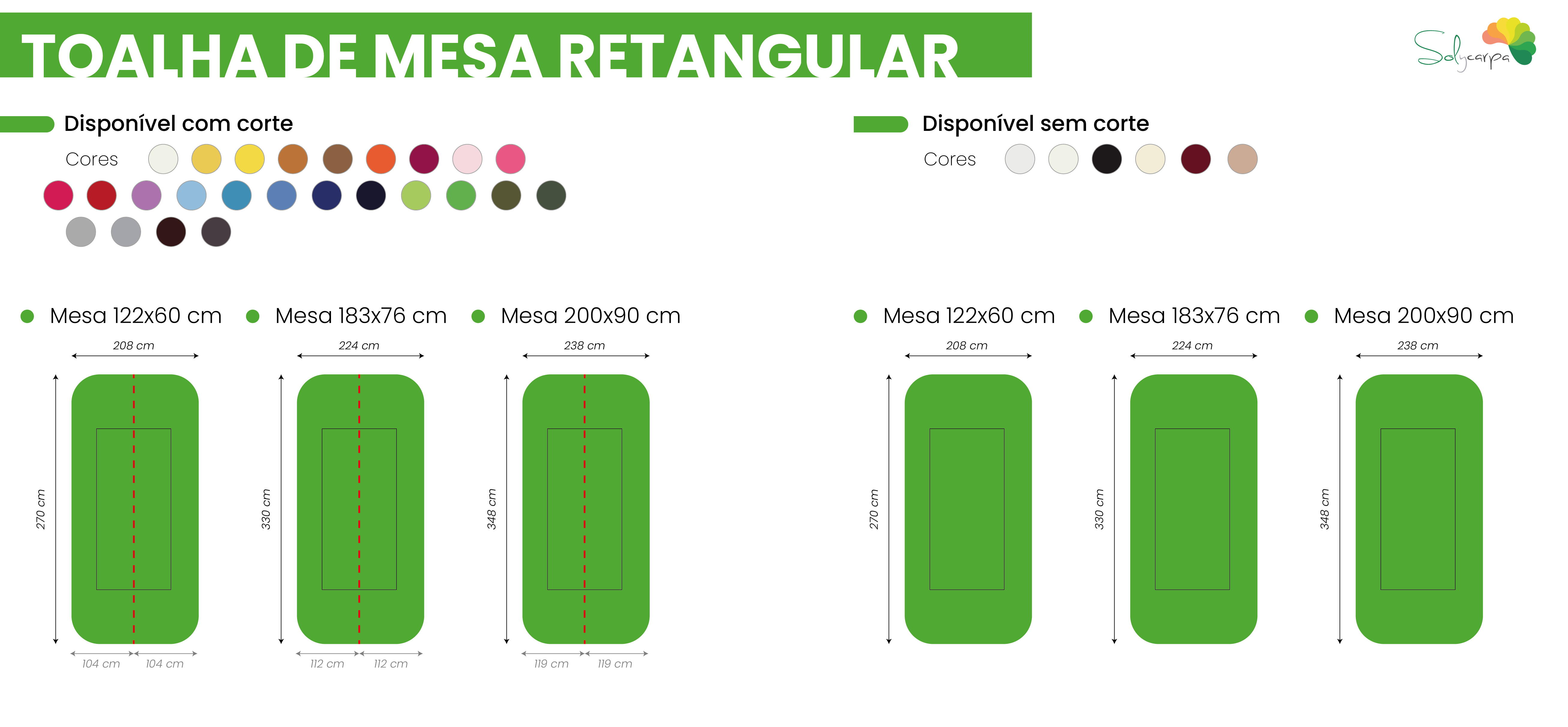 medidas manteles rectangulares